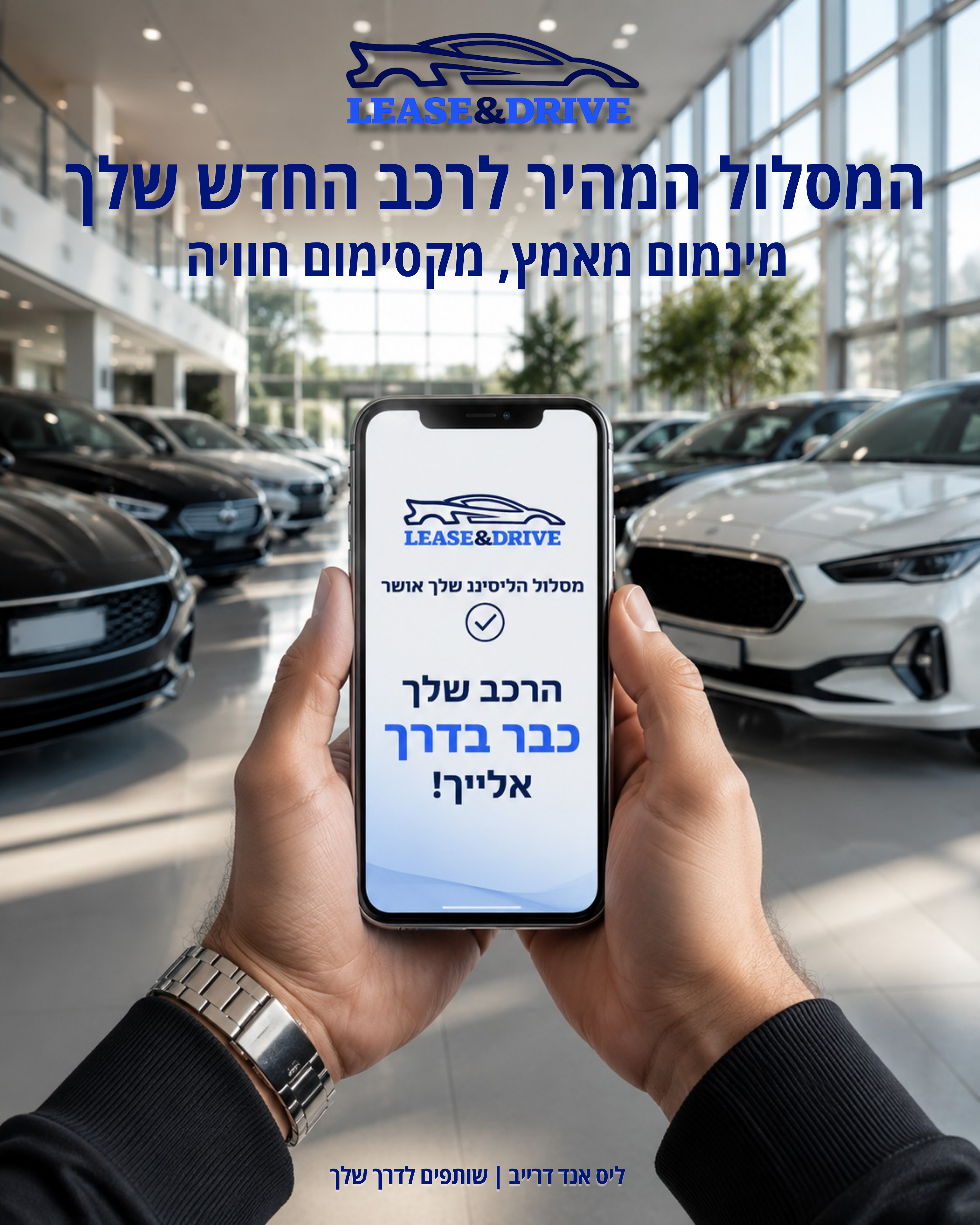 צוות Lease & Drive מסביר ללקוחות על רכישת רכב חדש